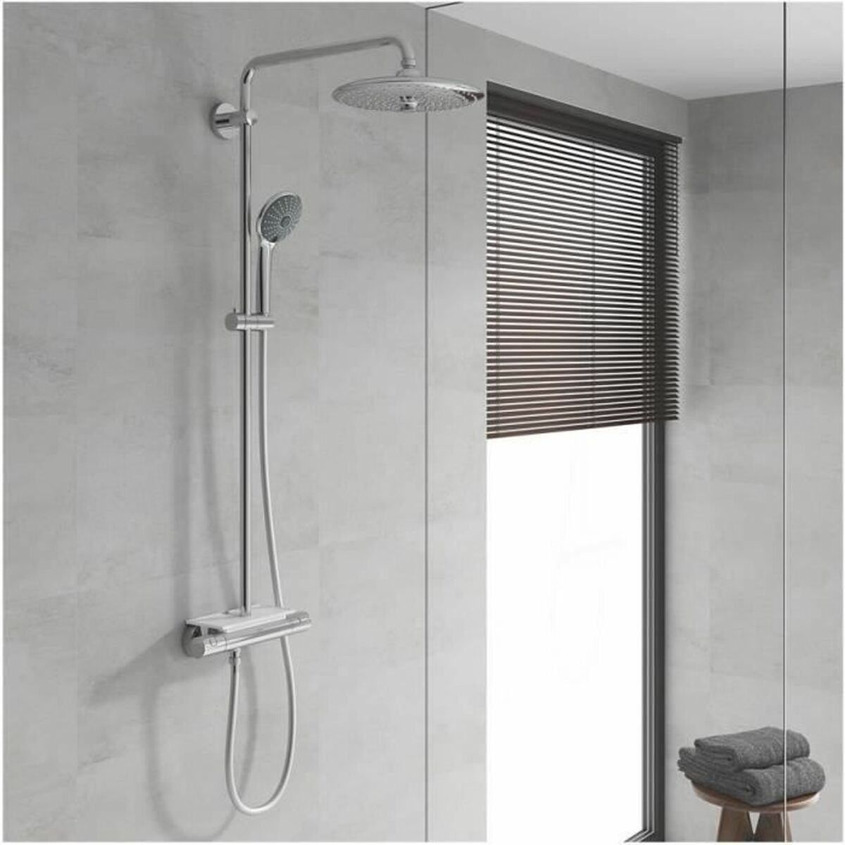 Dusche Säule Grohe 26403001 Silikon