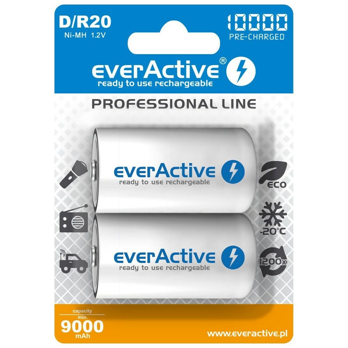 Akkus EverActive EVHRL20-10000 10000 mAh 1,2 V