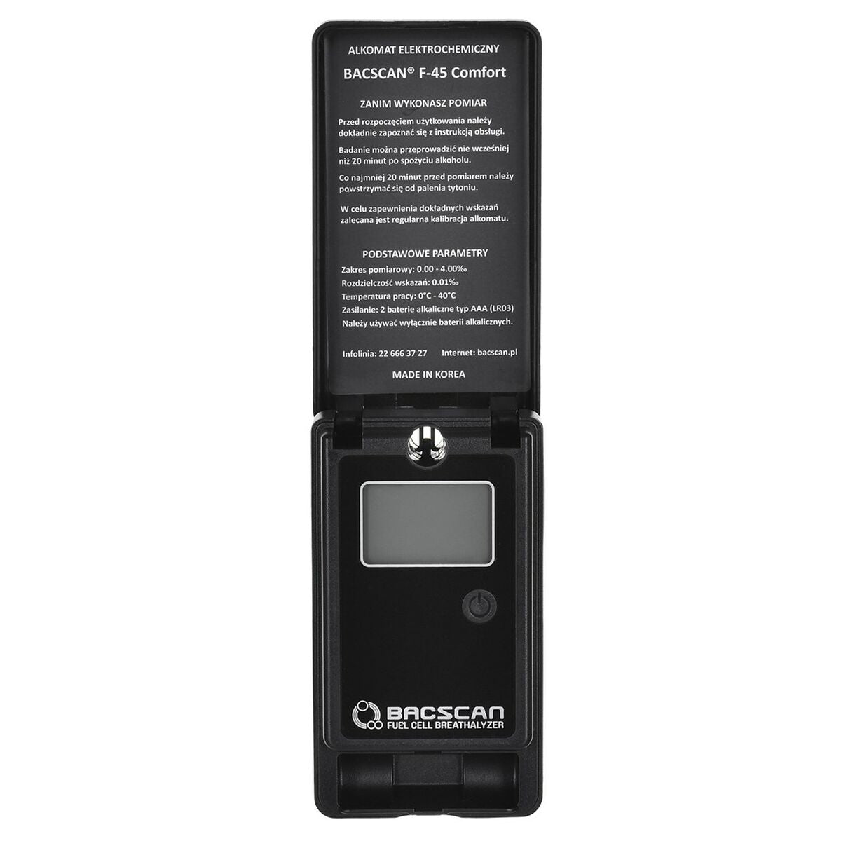 Tech Alkoholmeter Bacscan F-45 Comfort Schwarz