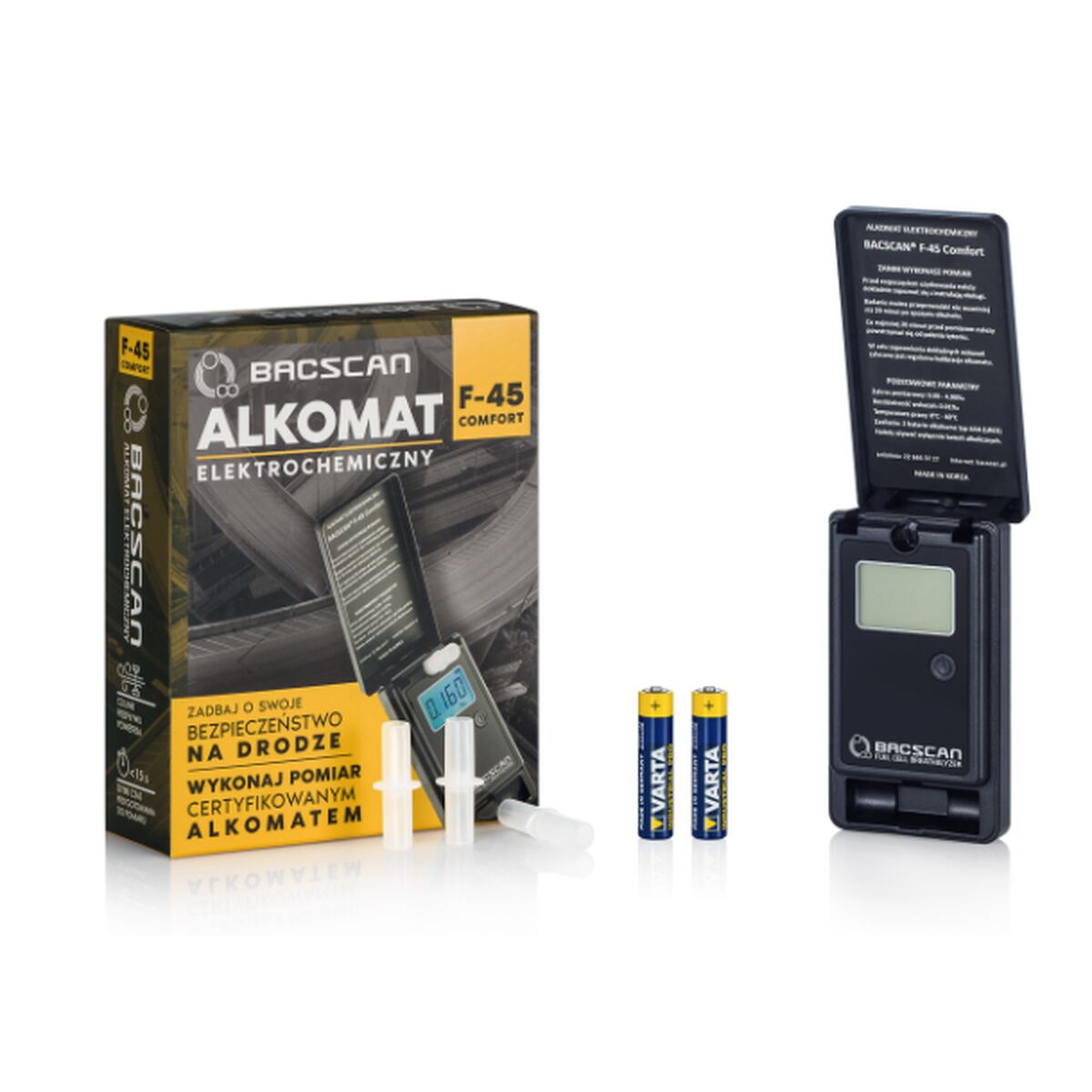 Tech Alkoholmeter Bacscan F-45 Comfort Schwarz