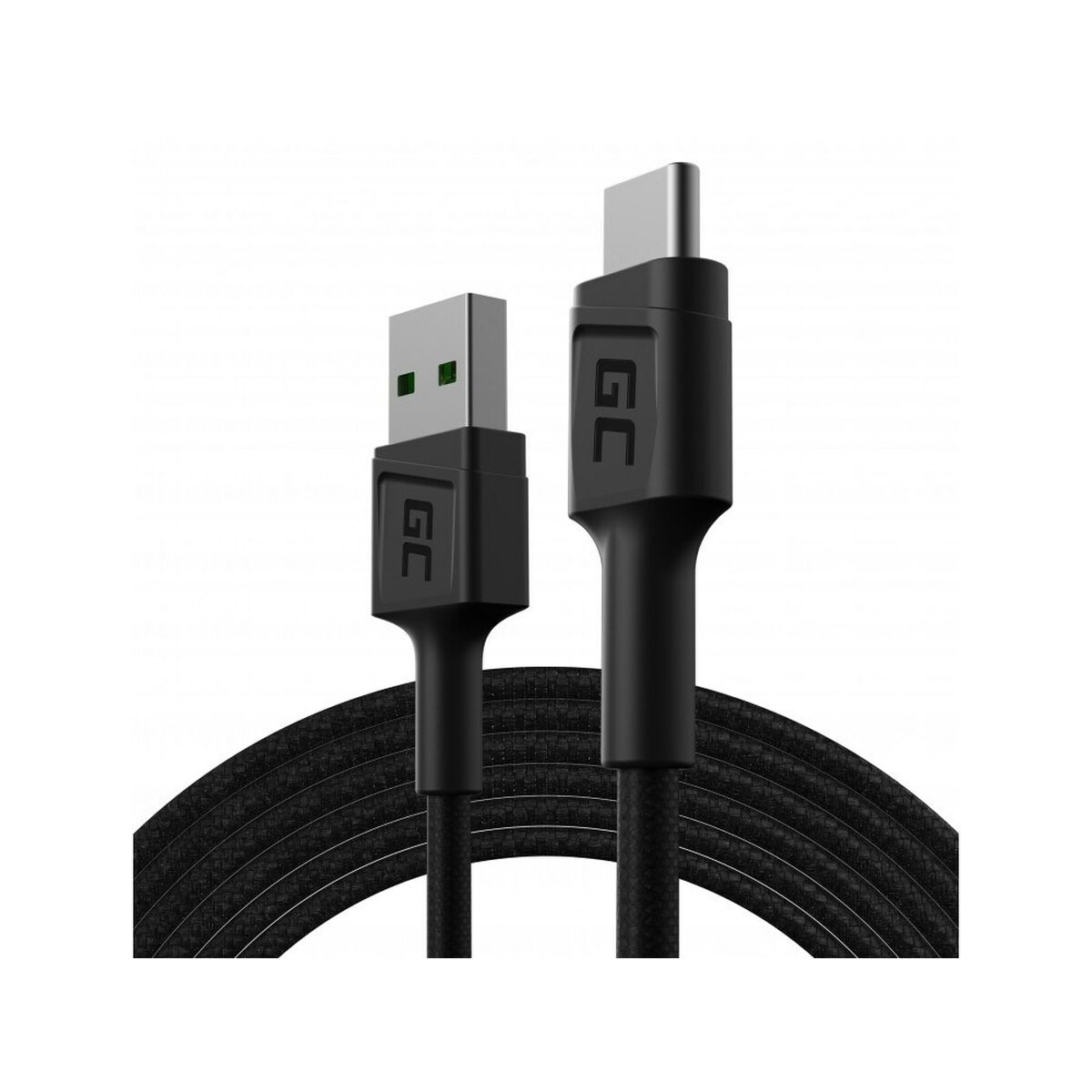 Adapter USB und USB-C Green Cell KABGC19 Schwarz 2 m