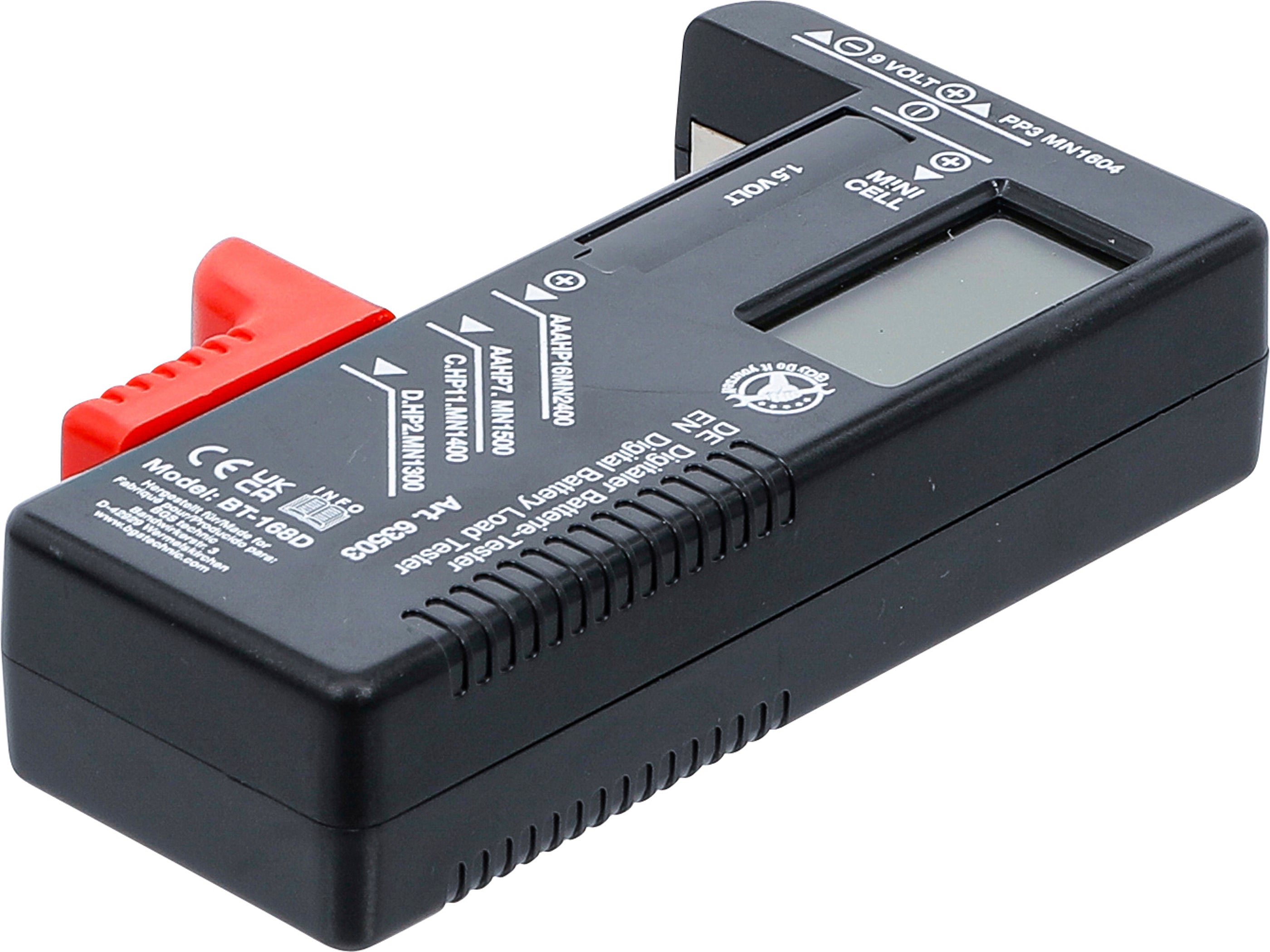 Digitaler Batterie-Tester | 1,5 V / 9 V