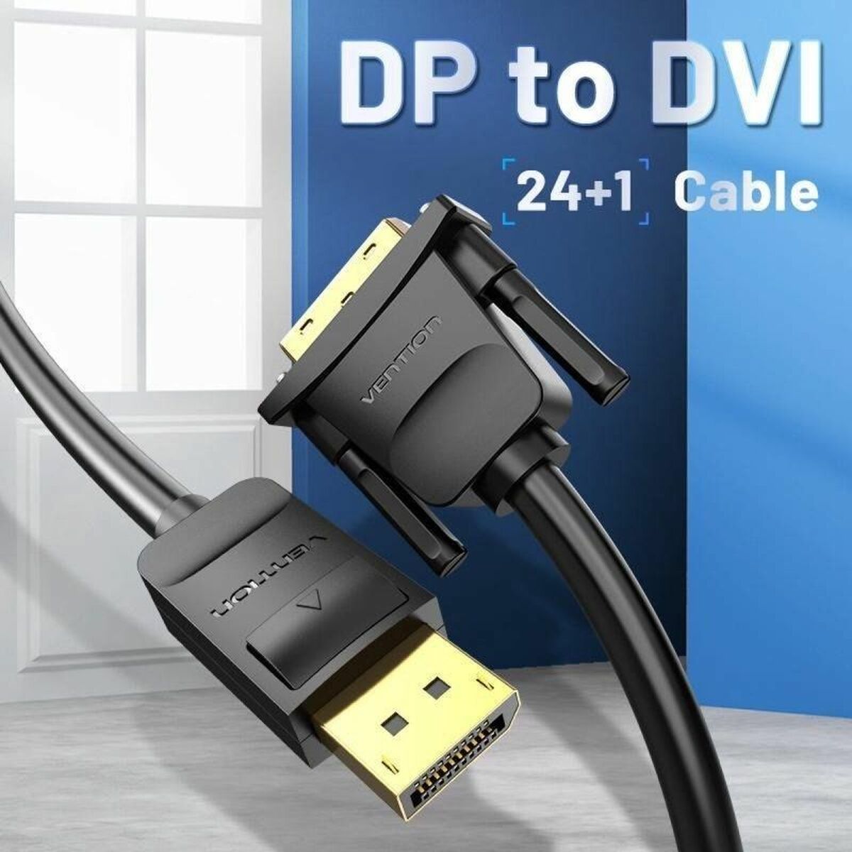 Adapter DisplayPort auf DVI Vention HAFBH Schwarz 1 m