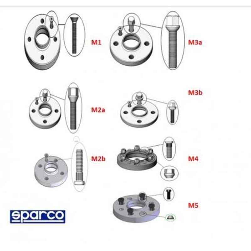 Distanzstücke Sparco 5x114,3 66,0 M12 x 1,25 20 mm M2B