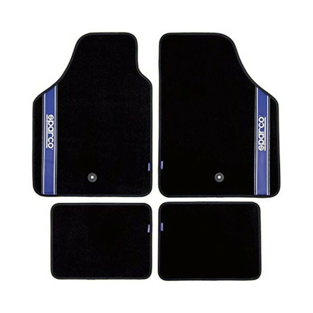 Auto-Fußmatten-Set Sparco Strada 2012 B Universal Schwarz/Blau (4 pcs)