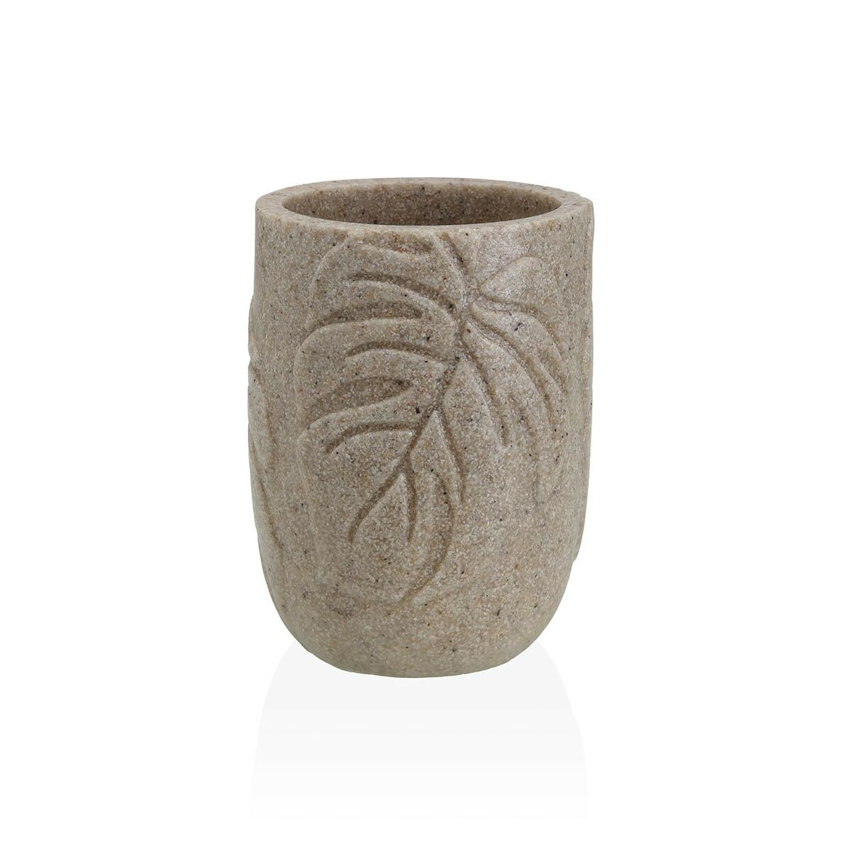 Zahnbürstenhalter Versa Palm Creme Harz 7 x 9 x 7 cm