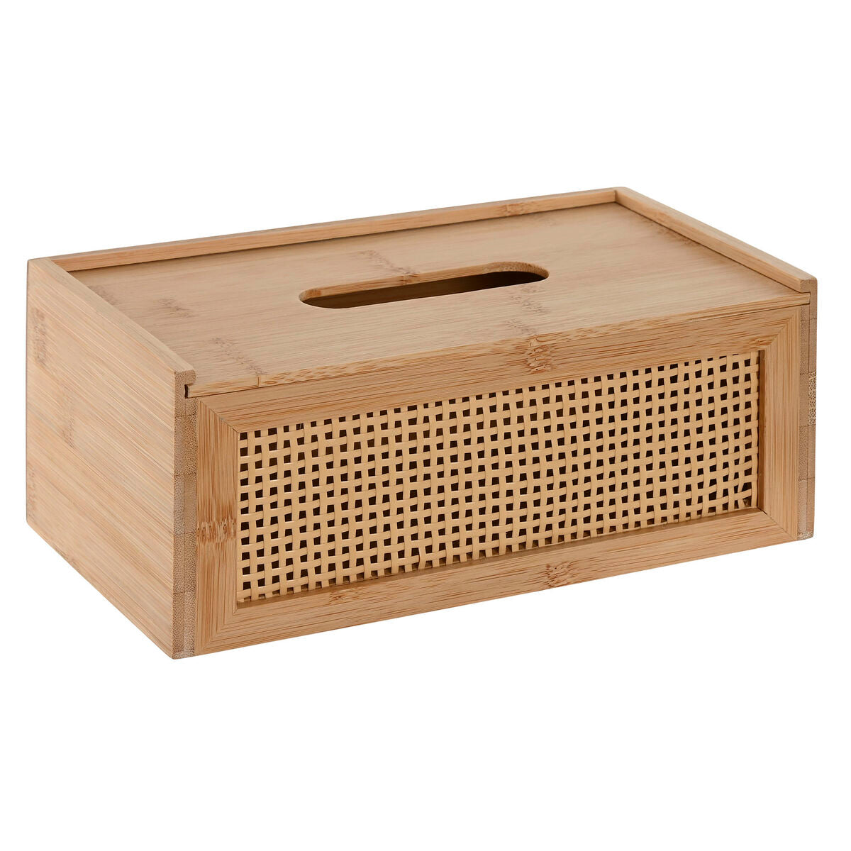 Tissue-Box Home ESPRIT Bambus Rattan 25 x 13 x 10 cm