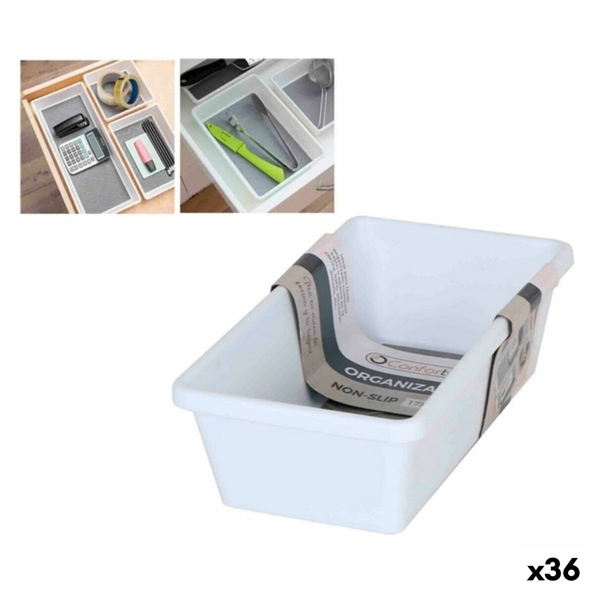 Mehrzweck-Organizer Confortime 88460 17 x 9,5 x 5 cm (36 Stück) (17 x 9,5 cm)