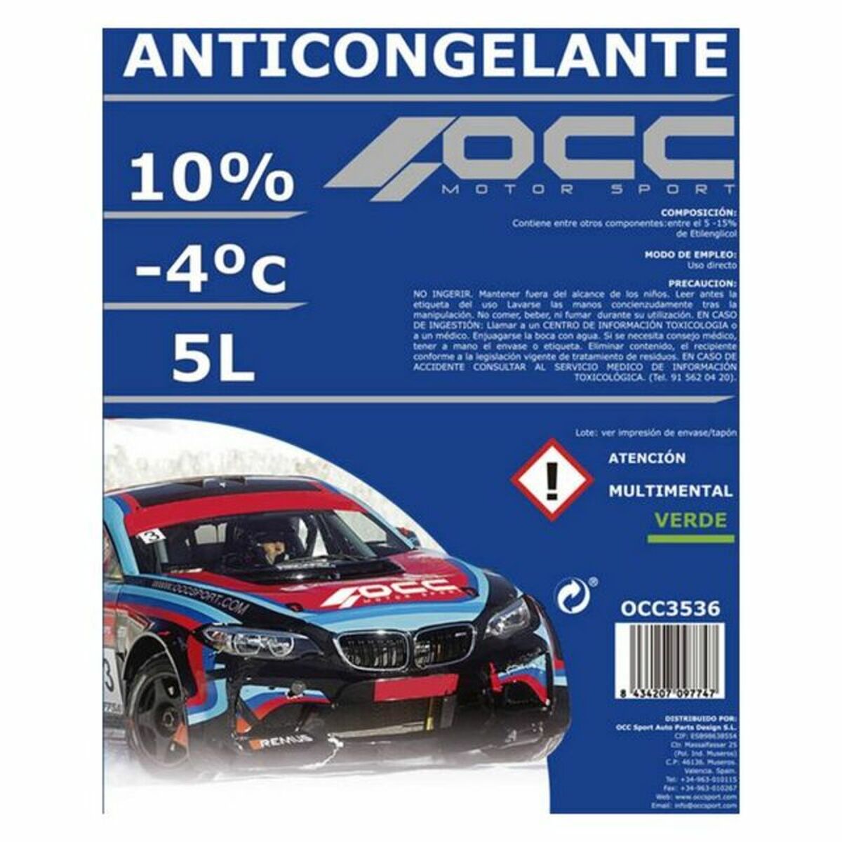 Frostschutzmittel OCC Motorsport 10% grün (5 L)