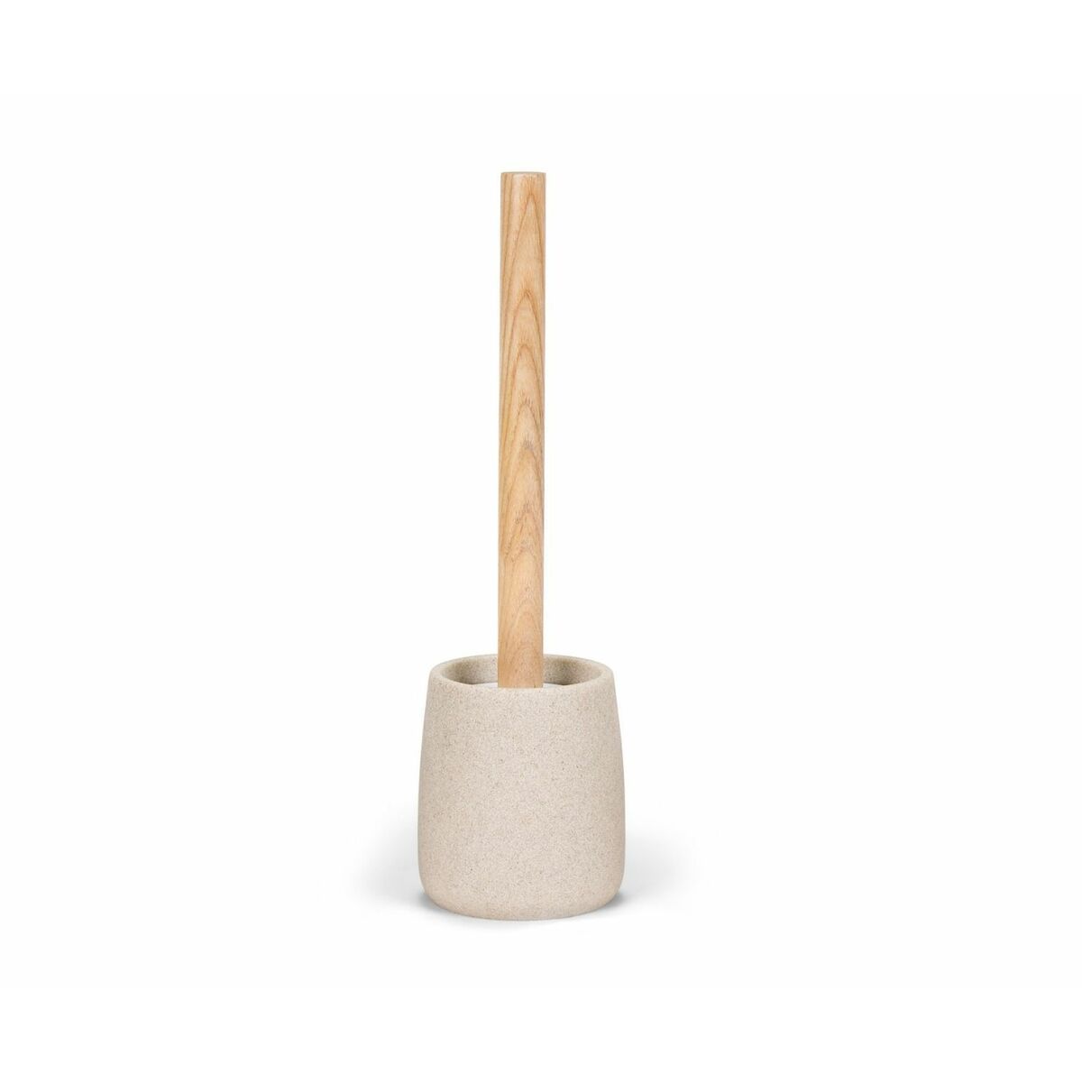 Toilettenbürste Alexandra House Living Braun Beige Nylon Eschenholz Sandstein 10 x 36 x 10 cm