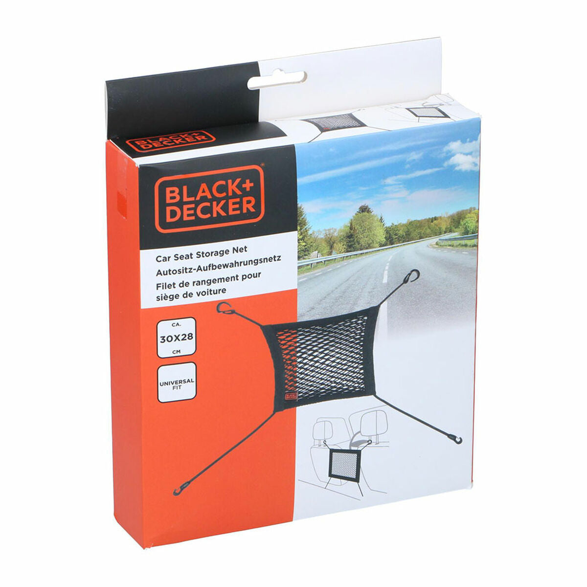 Autoaufbewahrungsnetz Black & Decker Schwarz 30 x 28 cm