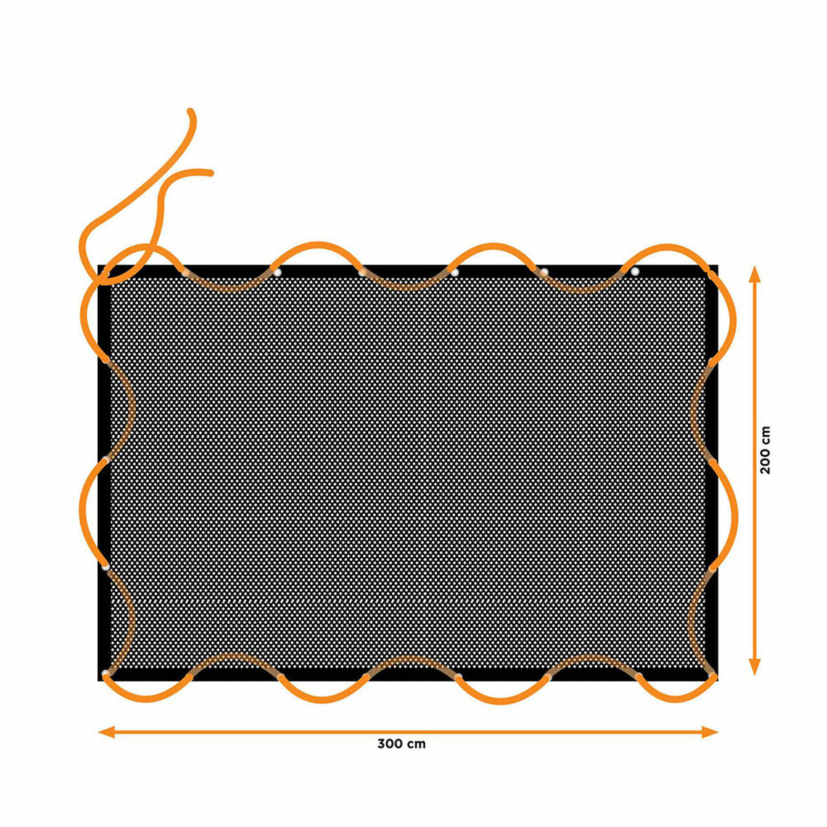 Abschleppnetz Black & Decker 2 x 3 m Kunststoff