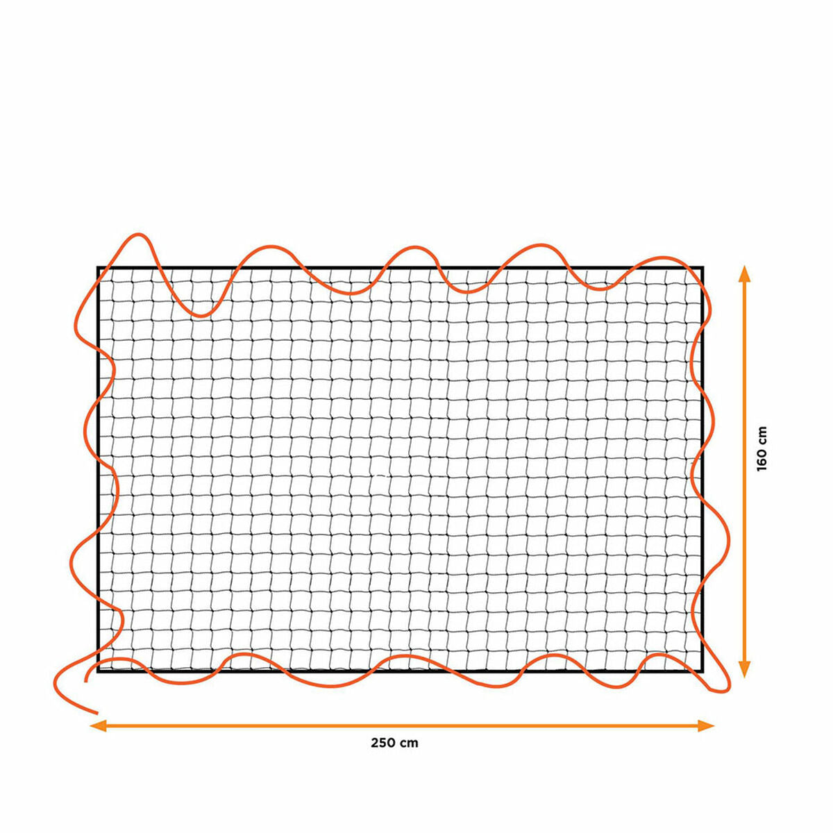 Abschleppnetz Black & Decker 1,6 x 2,5 m Schwarz Kunststoff