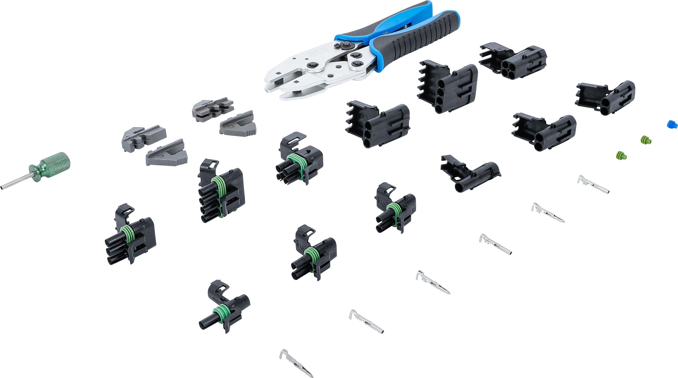 Crimpzangen-Satz mit wasserdichten Steckverbindern | 220-tlg.