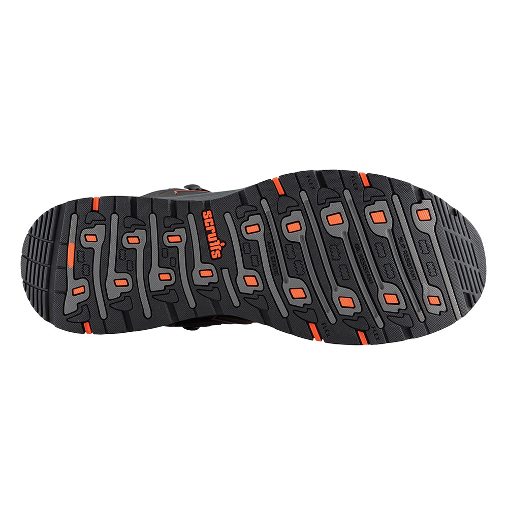 Sicherheitsstiefel „Glide“; schwarz/orange Größe 42 (8) - Scruffs