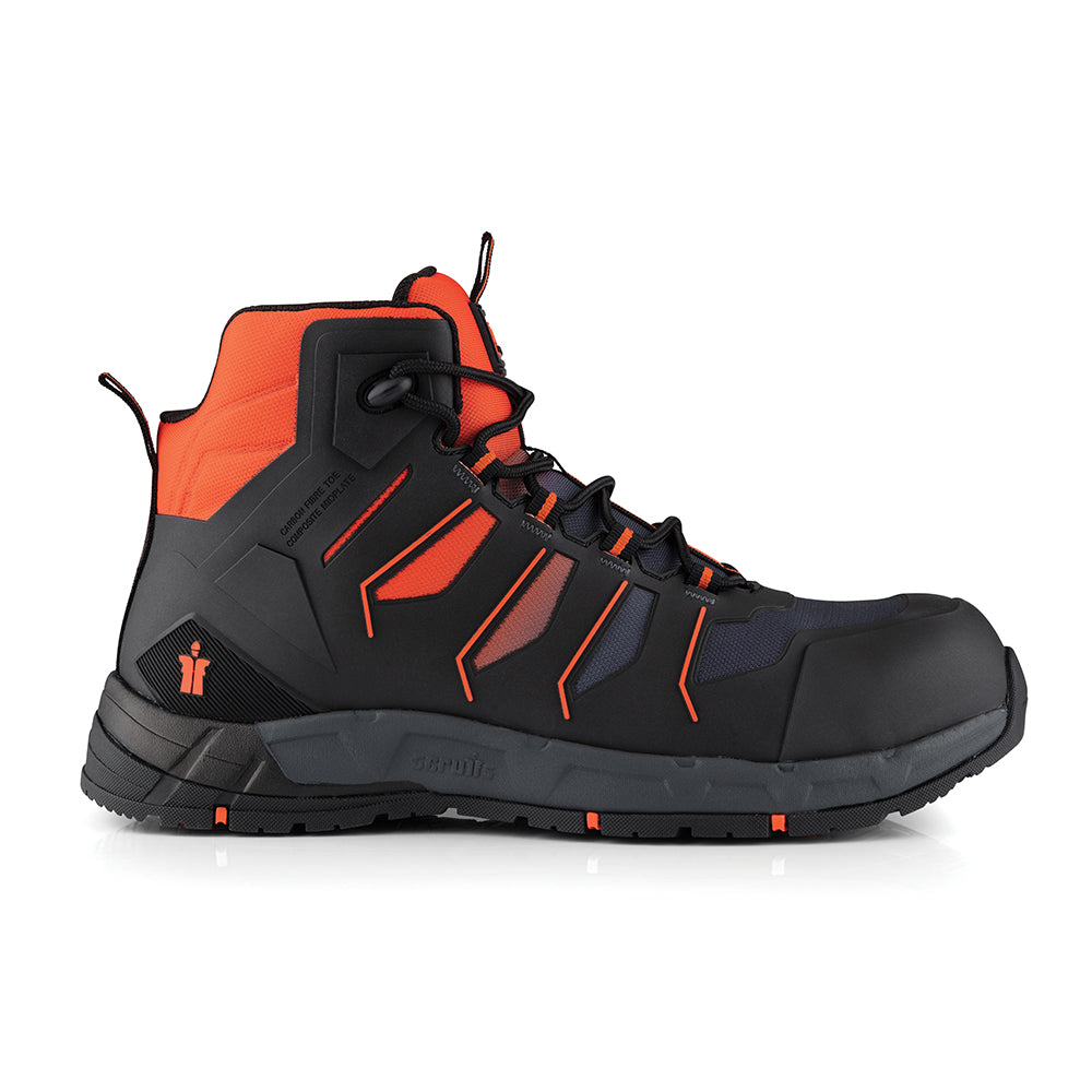 Sicherheitsstiefel „Glide“; schwarz/orange Größe 41 (7) - Scruffs