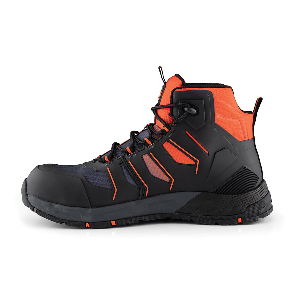 Sicherheitsstiefel „Glide“; schwarz/orange Größe 47 (12) - Scruffs