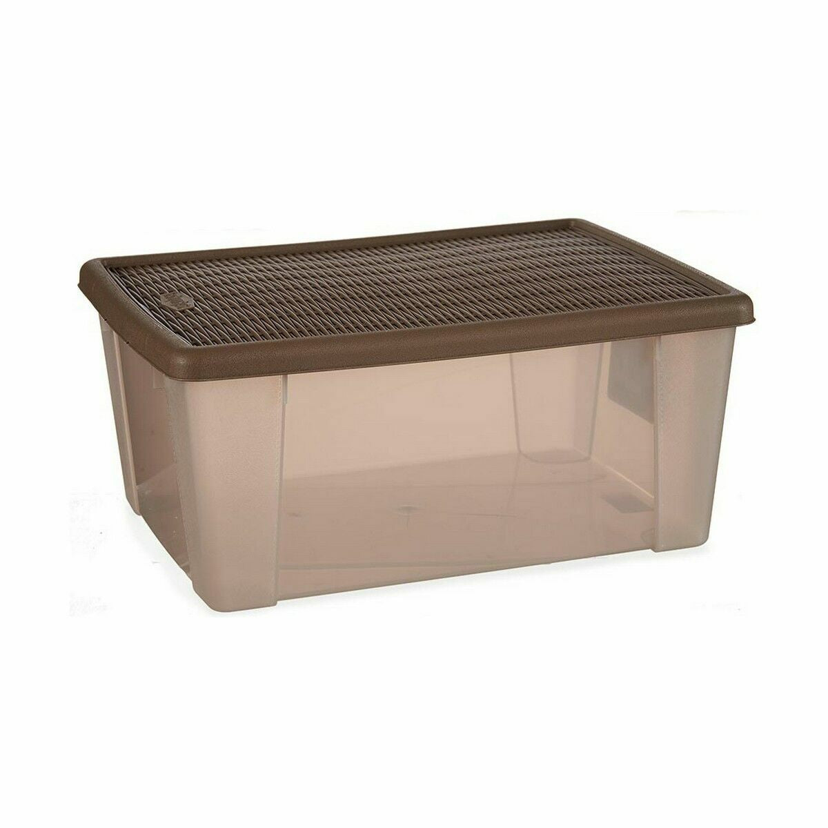 Aufbewahrungsbox mit Deckel Stefanplast Elegance Braun Kunststoff 29 x 17 x 39 cm (6 Stück)