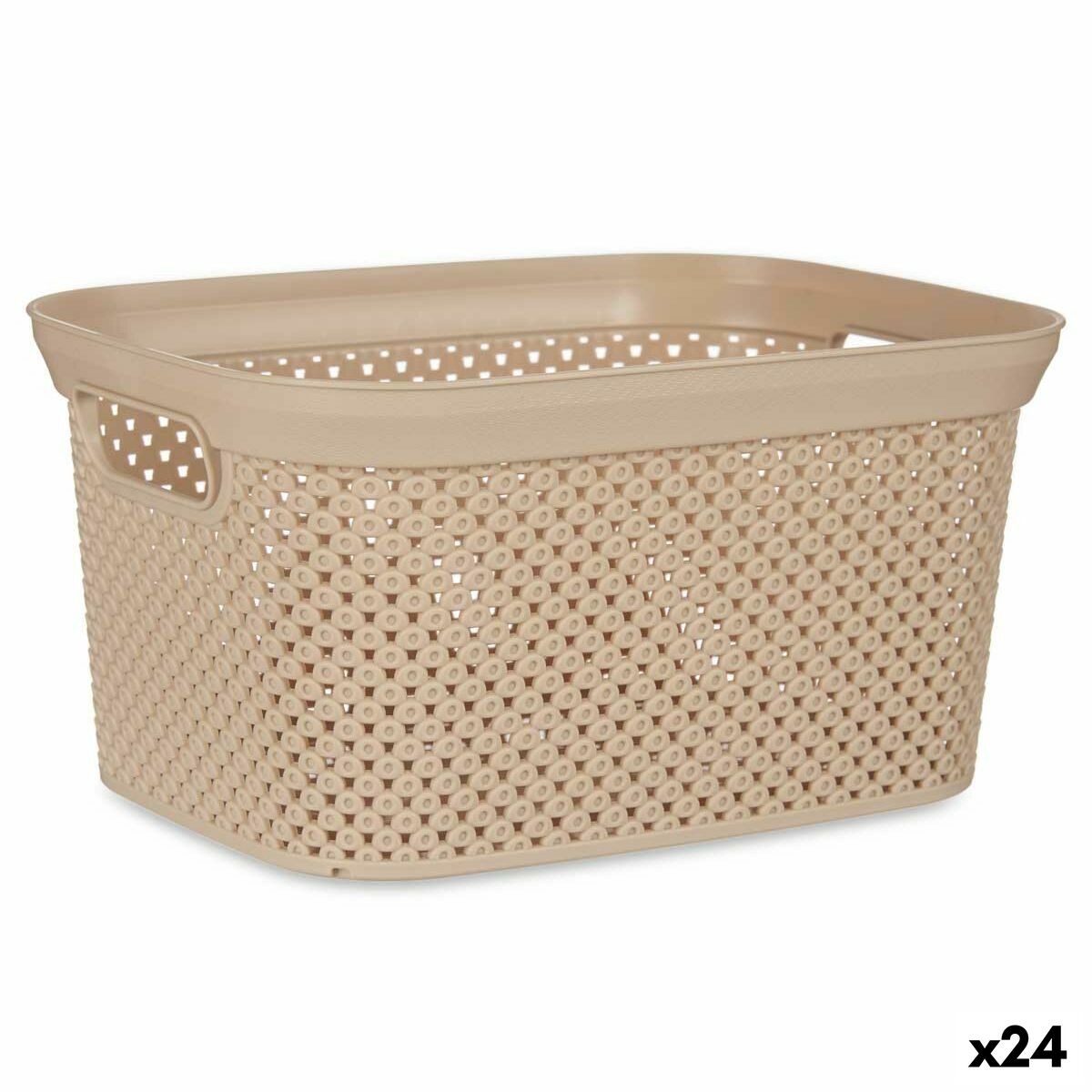 Wäschekorb Beige Kunststoff 5 L 19,5 x 14 x 27,5 cm (24 Stück)