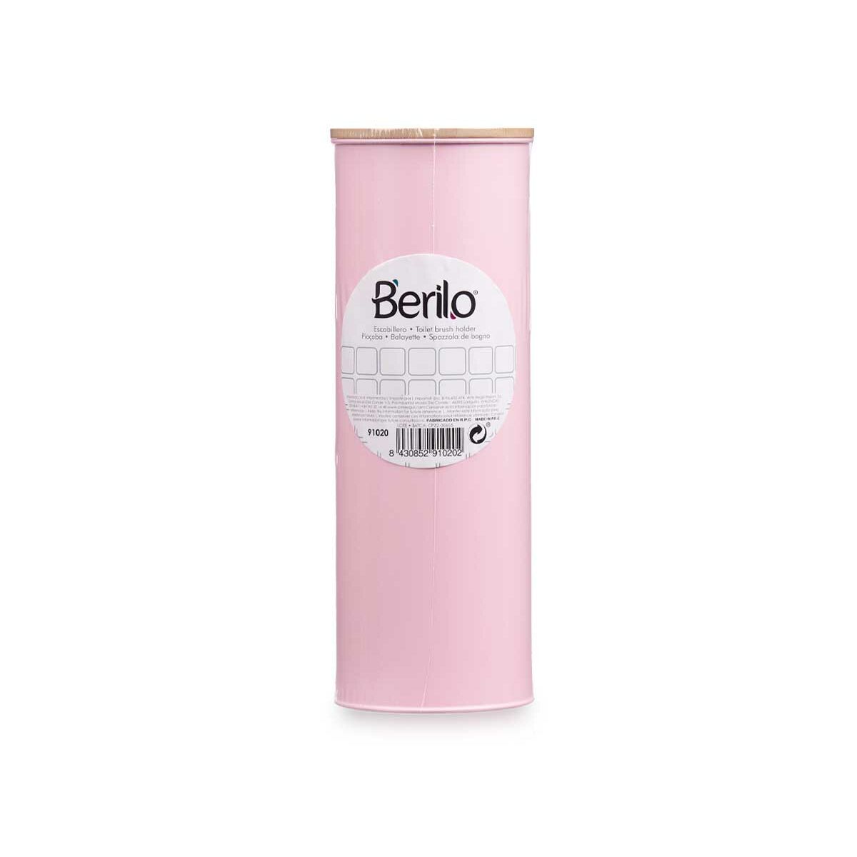 Toilettenbürste Rosa Metall Bambus Kunststoff 9,5 X 27 X 9,5 cm (6 Stück)