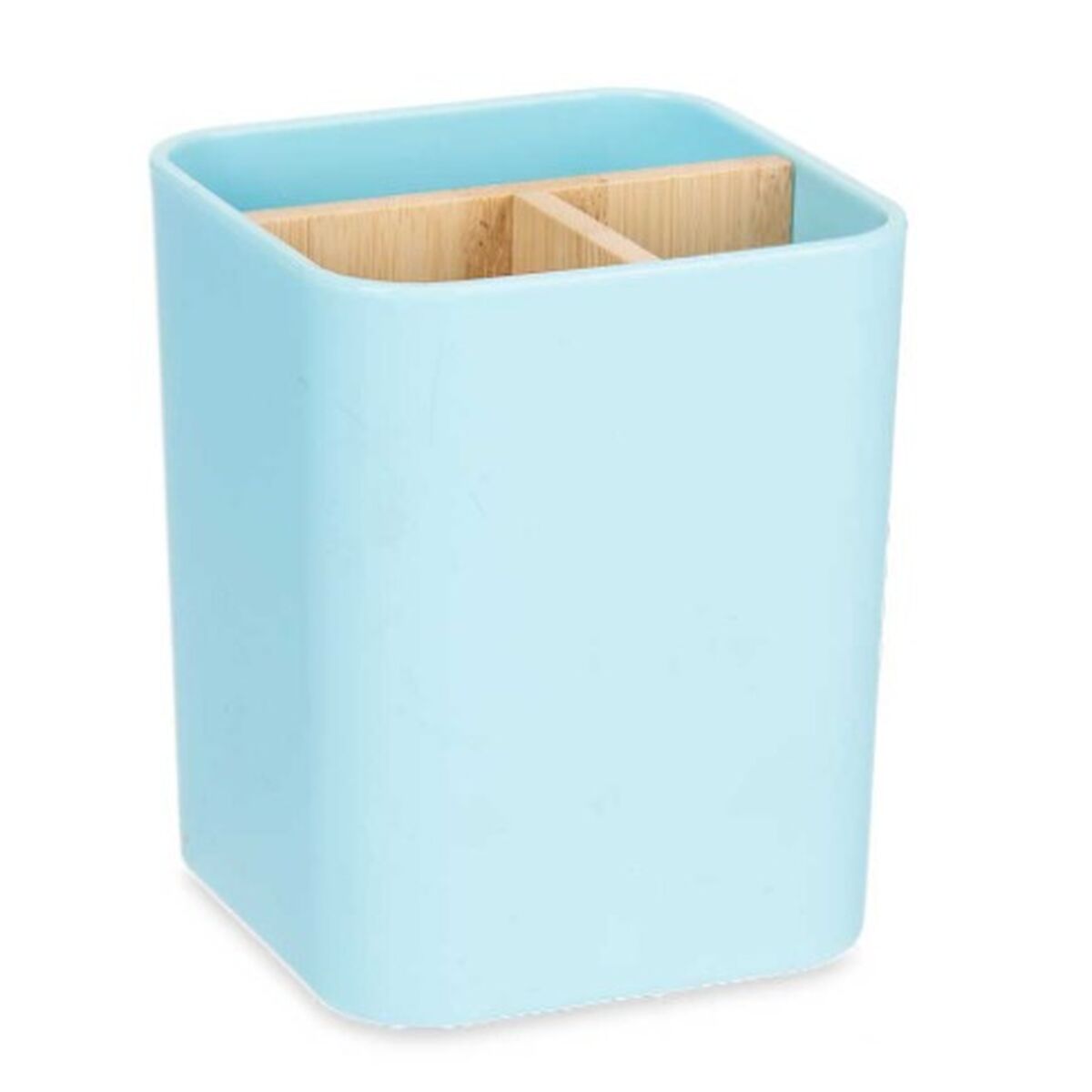 Zahnbürstenhalter Blau Bambus Polypropylen 9 x 11 x 9 cm (6 Stück)