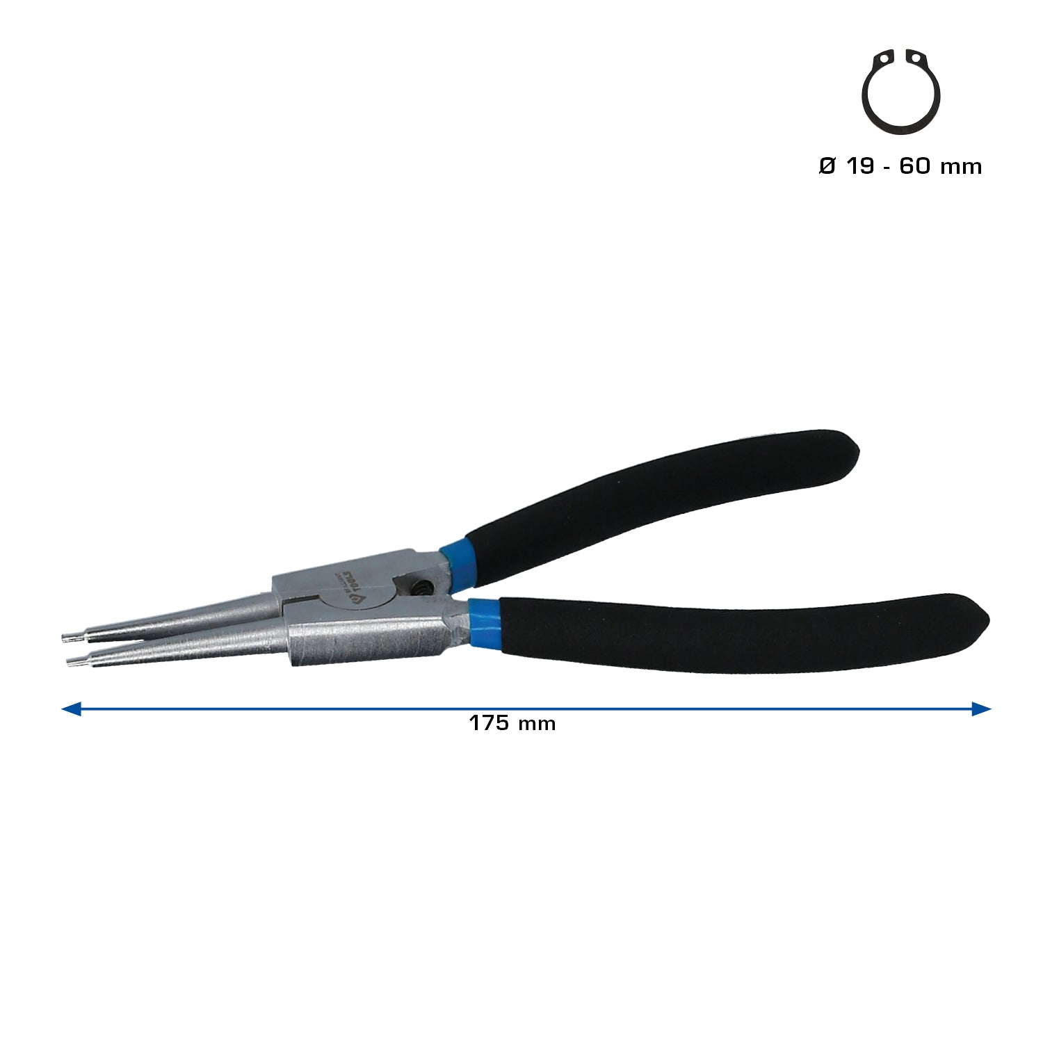 Seegeringzange für Außensicherungsringe, gerade, 175 mm
