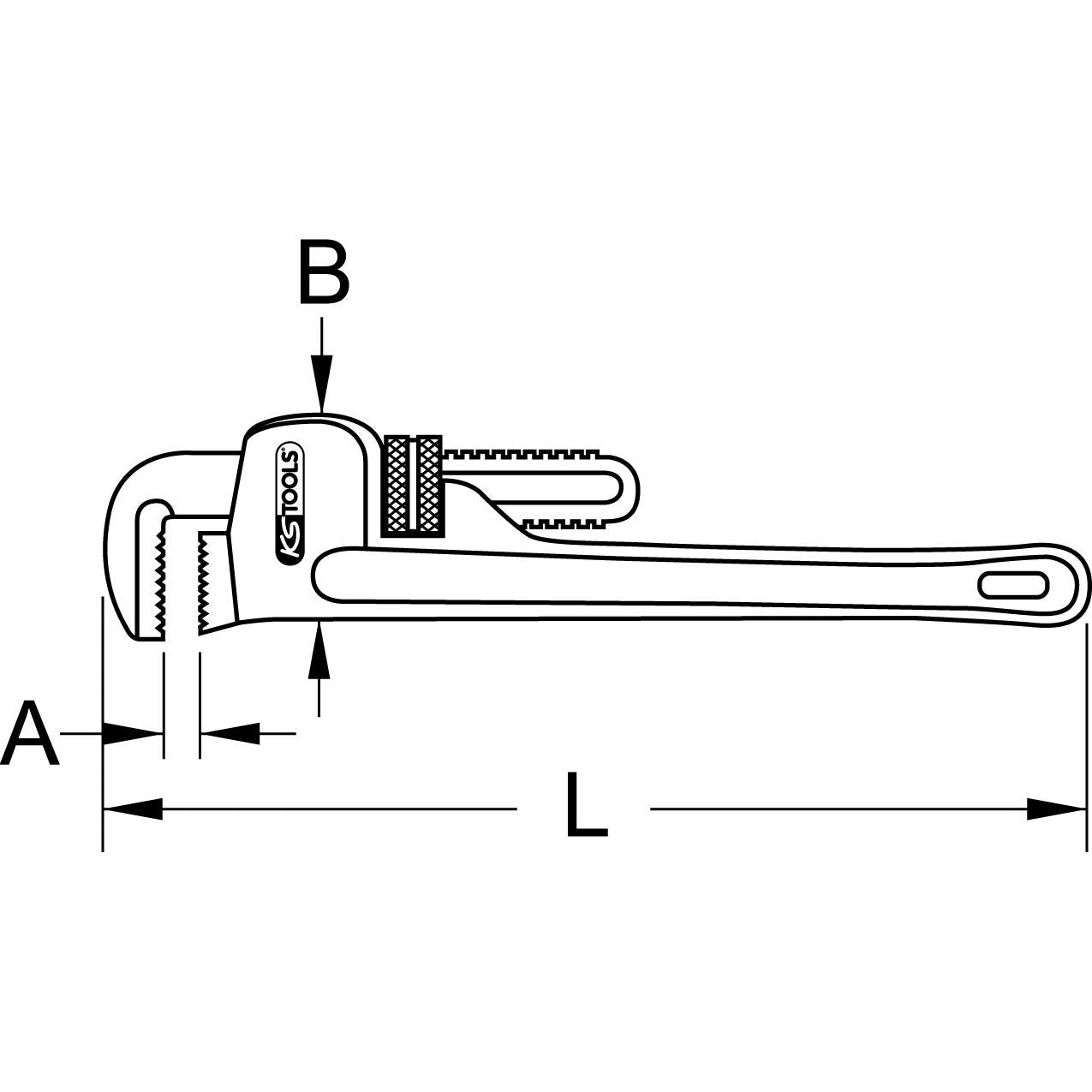 Einhand-Rohrzange, 1.1/2''