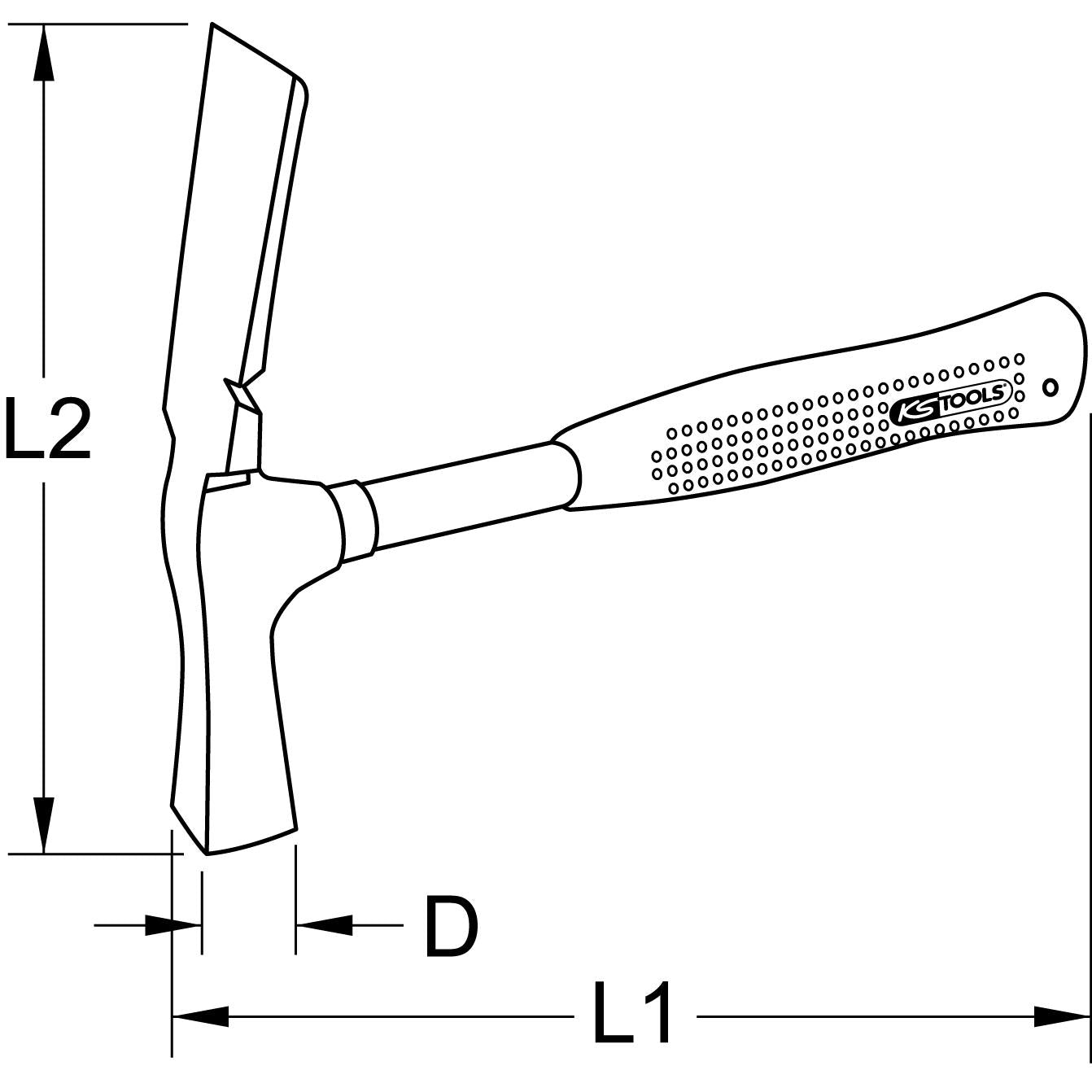 Maurerhammer, Berliner Form, 600g