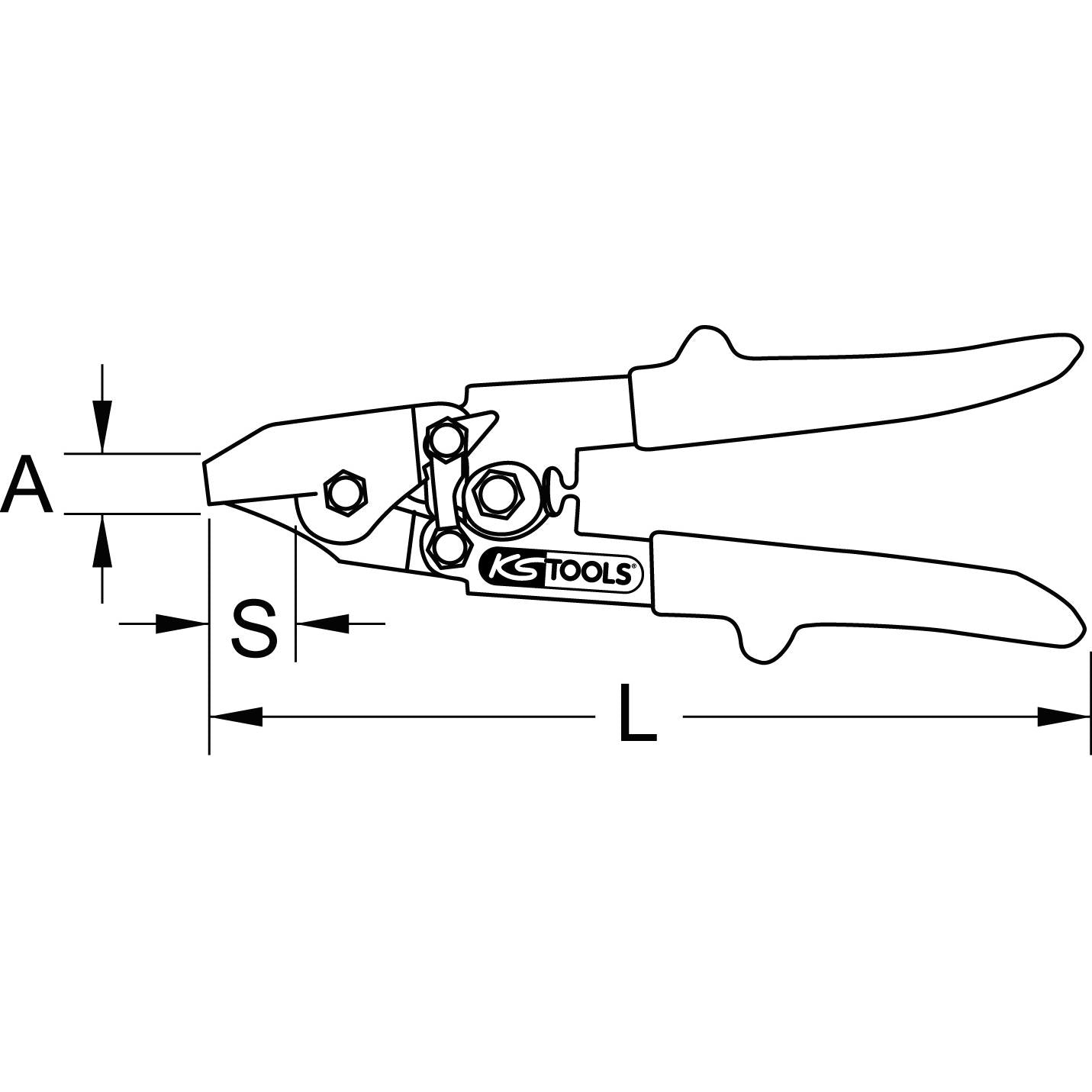 Kartuschenspitzenzange, 210mm