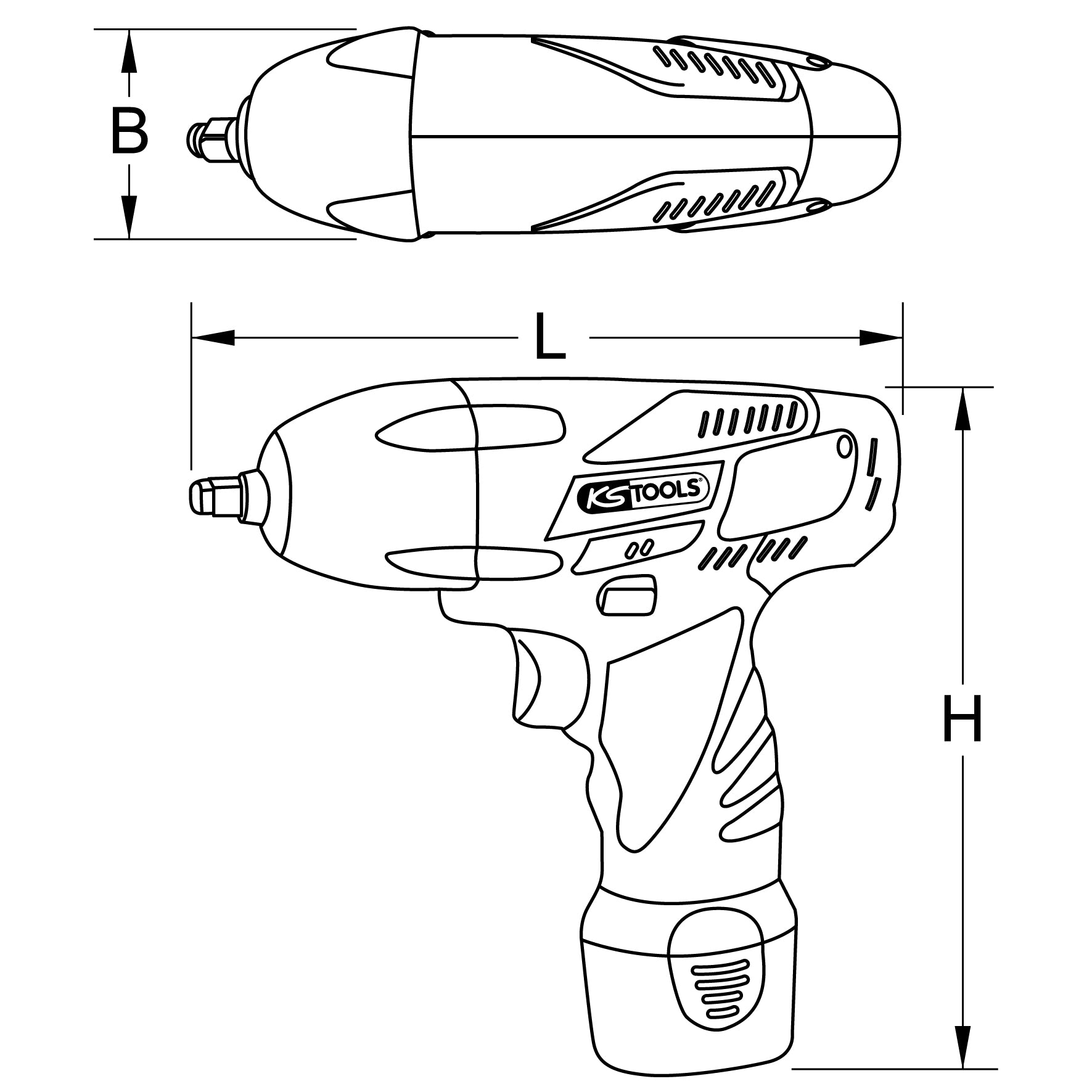 1/2'' Akku-Schlag-Schrauber, 402Nm, 2.000 U/min 18V, mit 1 Akku und 1 Ladegerät