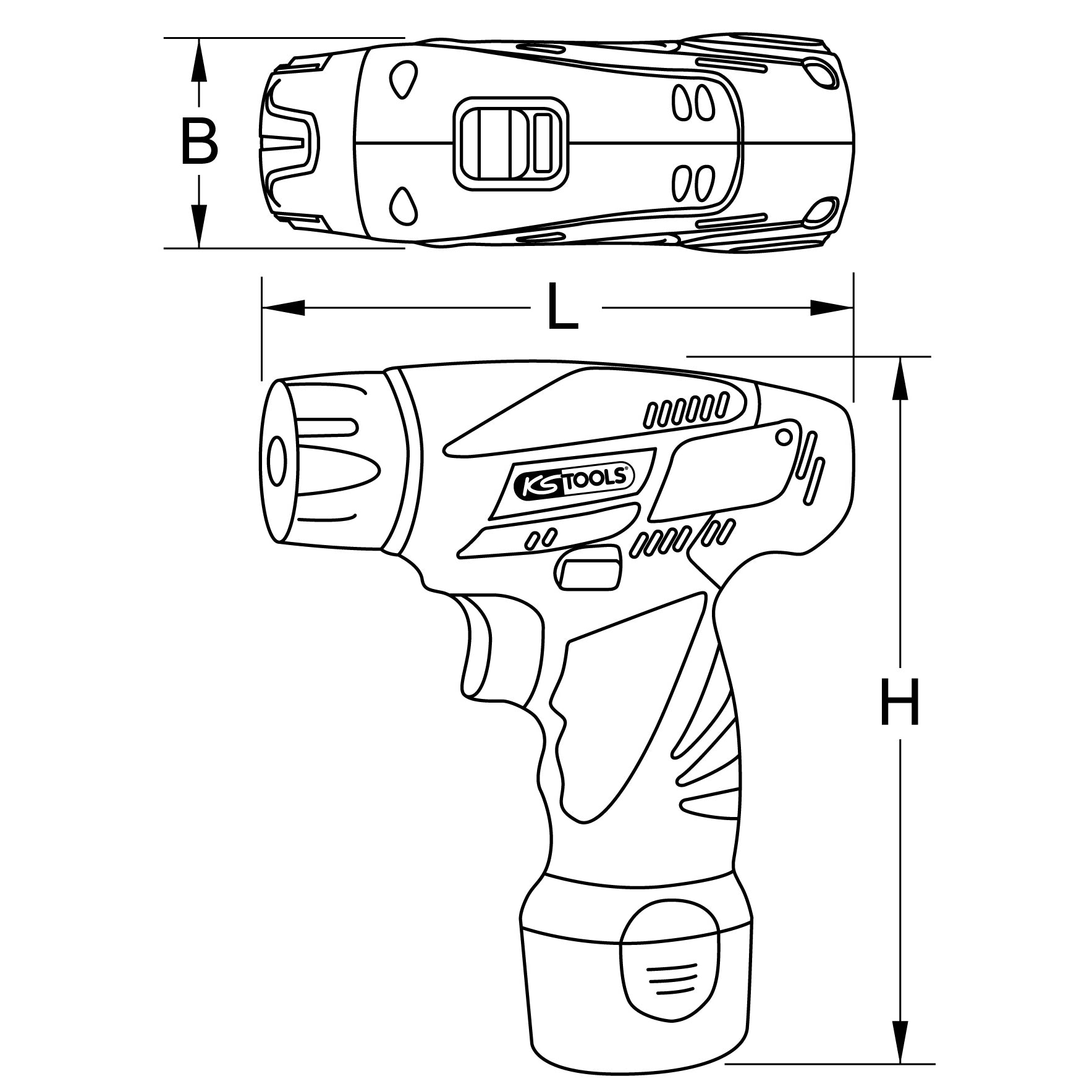 1/4'' Akku-Bit-Schrauber, 24Nm, 400 U/min 10,8V, ohne Akku und Ladegerät