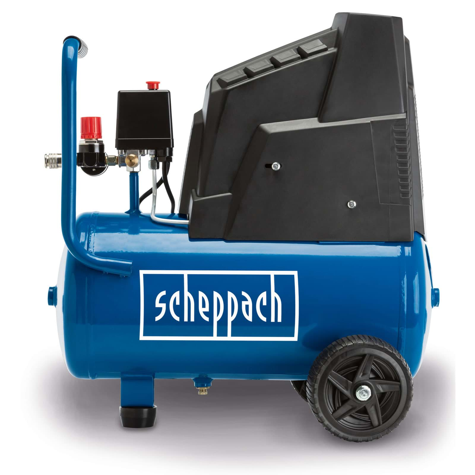 Kompressor HC25o scheppach mit 13-teiligem Zubehörset und Schlauch-220-240V 50Hz 1100W-24L