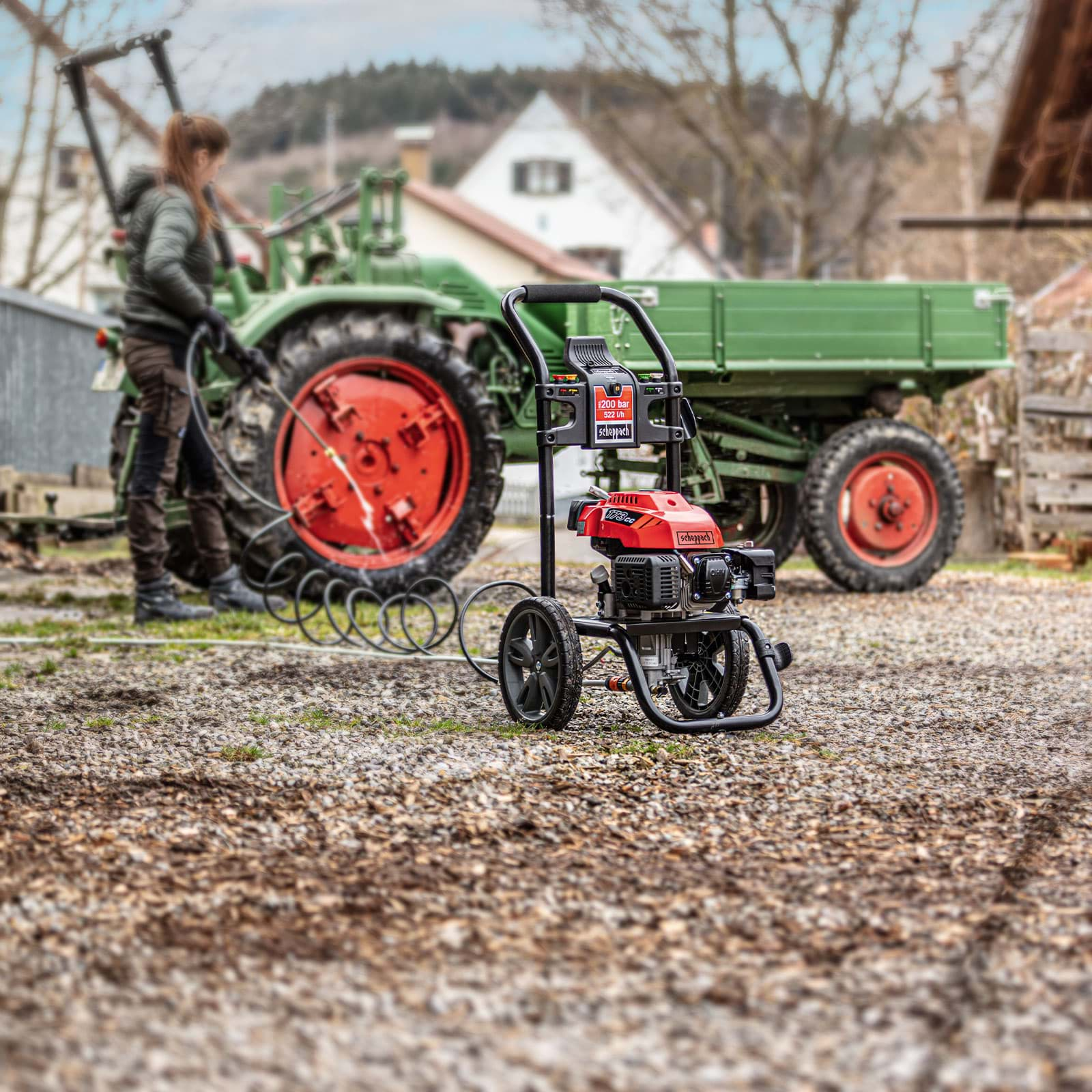 Benzin Hochdruckreiniger HCP2600 Scheppach-4,4PS | Benzinmotor 173cm³ | 200bar Höchstdruck