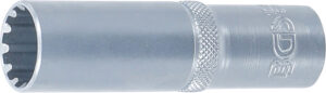 BGS 10256 Steckschlüssel-Einsatz Gear Lock, tief | Antrieb Innenvierkant 12,5 mm (1/2") | SW 16 mm