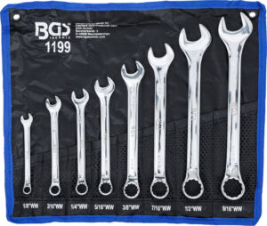 BGS 1199 Maul-Ringschlüssel-Satz | Zollgrößen | SW 1/8" - 9/16" Withworth | 8-tlg.