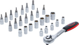 BGS 15105 Steckschlüssel-Satz | Antrieb 6,3 mm (1/4") | SW 4 - 13 mm | 27-tlg.