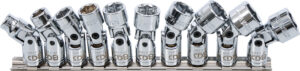 BGS 205 Kardangelenk-Einsatz-Satz Sechskant | Antrieb Innenvierkant 10 mm (3/8") | SW 10 - 19 mm | 10-tlg.