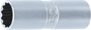 BGS 2385 Zündkerzen-Einsatz mit Haltegummi, Zwölfkant | Antrieb Innenvierkant 12,5 mm (1/2") | SW 16 mm