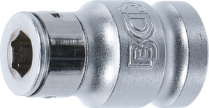 BGS 293 Bit-Adapter mit Haltekugel | Innenvierkant 12,5 mm (1/2") | Innensechskant 8 mm (5/16")