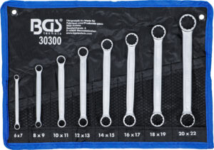 BGS 30300 Doppel-Ringschlüssel-Satz | extra flach | SW 6 - 22 mm | 8-tlg.