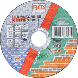 BGS 3927 Trennscheibe für Stein | Ø 115 x 2,5 x 22,2 mm | Type 42