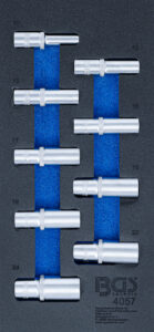 BGS 4057 Werkstattwageneinlage 1/3: Steckschlüssel-Einsätze Sechskant | 12,5 mm (1/2") | 10-24 mm | tief | 9-tlg.