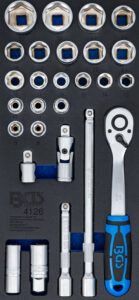 BGS 4126 Werkstattwageneinlage 1/3: Steckschlüssel-Satz | 12,5 mm (1/2") | 27-tlg.