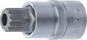 BGS 4356 Bit-Einsatz | Antrieb Innenvierkant 12,5 mm (1/2") | Innenvielzahn (für XZN) mit Bohrung M16