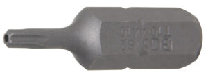 BGS 4410 Bit | Länge 30 mm | Antrieb Außensechskant 8 mm (5/16") | T-Profil (für Torx) mit Bohrung T10