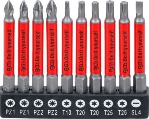 BGS 4831 Antirutsch-Bit-Satz | magnetisch | 70 mm | 10-tlg.