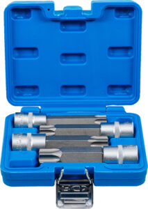 BGS 5103 Bit-Einsatz-Satz | Antrieb Innenvierkant 12,5 mm (1/2") | T-Profil (für Torx) mit Bohrung | 4-tlg.
