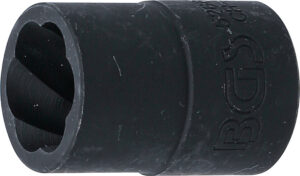 BGS 5266-16 Spiral-Profil-Steckschlüssel-Einsatz / Schraubenausdreher | Antrieb Innenvierkant 12,5 mm (1/2") | SW 16 mm
