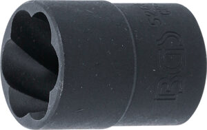 BGS 5266-19 Spiral-Profil-Steckschlüssel-Einsatz / Schraubenausdreher | Antrieb Innenvierkant 12,5 mm (1/2") | SW 19 mm