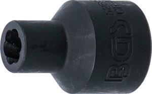 BGS 5269-8 Spiral-Profil-Steckschlüssel-Einsatz / Schraubenausdreher | Antrieb Innenvierkant 12,5 mm (1/2") | SW 8 mm